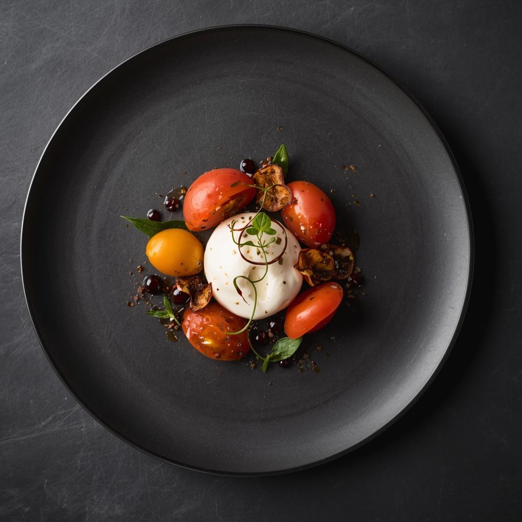 Бурата з пігментними помідорами